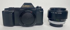 Canon T50 35mm SLR Film Camera With FD 50mm 1:1.8 F/1.8 SC Lens Works