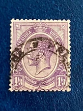 Union of South Africa 12 / 1913-1924 1sh3p Violet George V Stamp / Used