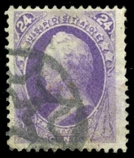 US # 153  24¢ Scott, F-VF, Used, NYFM cancel, rich color