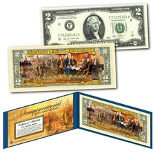 USA Semiquincentennial 250th Anniversary 1776 - 2026 July 4 Official $2 US Bill 