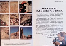 1974 Polaroid SX-70 Camera Anasazi Ruins Archeology Vintage 2pg Print Ad