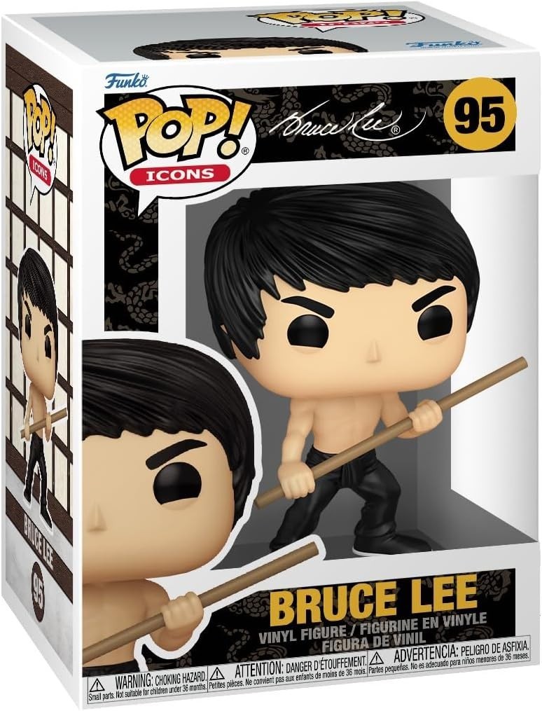 FunKo ブルース・リー ボブルヘッド Funko Pop! Icons: Bruce Lee with Bo Staff - Vinyl Figure #95