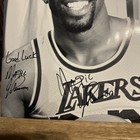 Magic Johnson Lakers signed 8x10 black & white photo NBA basketball Los Angeles  — photo 2