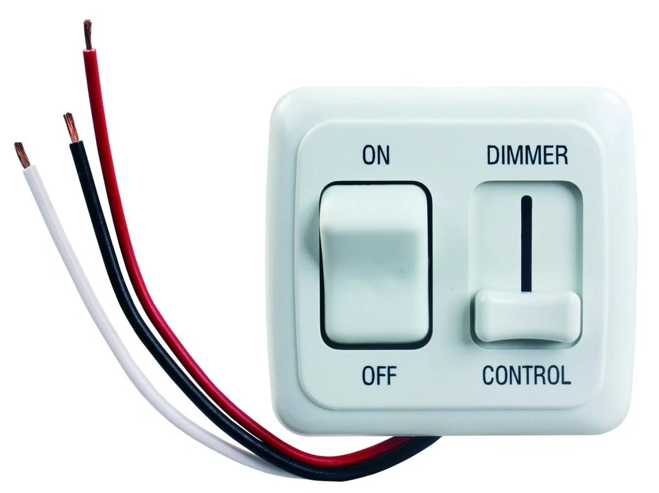Interruptor de encendido y apagado dimmer LED blanco Jr Products 15205 Foto 2 de 4