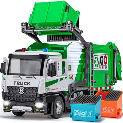 #ad HAPYAD AUTOLift Function Garbage Truck Toys Metal Cab Trash Truck Toy Set wi... $47.45
