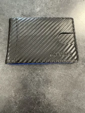 RUNBOX Wallet for Men Slim Rfid Leather Window Black Blue