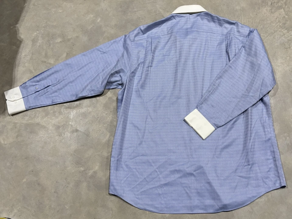 NUEVO CON ETIQUETAS Camisa de Vestir Roberto Villini Colección Viaje Sin Hierro Para Hombre 17/32-33 Azul Foto 2 de 4