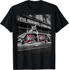 Funny Gangster Cats Street Cat Gang Meme GIFS for Men Wonen T-Shirt Gift for Dad