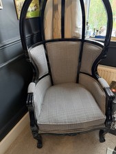 Eichholtz Armed Chair Black & White fabric