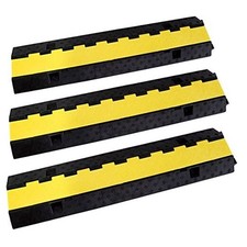Rubber Cable Ramp Cord Cover Cable Protector Ramps Wire Hose 2 Channel - 3 Pack
