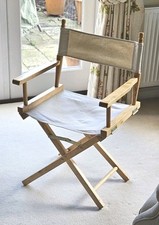 Hardwood Directors Chair. Cream canvas