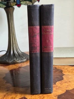 JOHN COWPER POWYS OWEN GLENDOWER 2VOLS 1ST EDITION NEW YORK 1940 SOUND BINDING