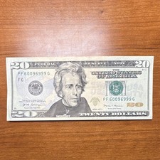 FLIPPER/ROTATOR PF60096999G 2017A $20 Federal Reserve Note