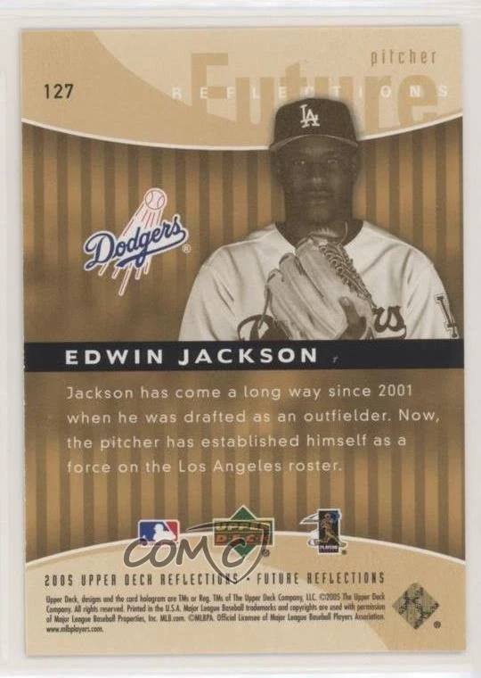 2005 Upper Deck Reflections Future Reflections Edwin Jackson #127 - Image 2 of 2