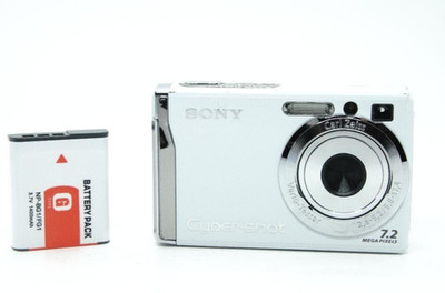 Sony DSC-W80, weiße 7,2-Megapixel-Digitalkamera, Cyber-Shot, gebraucht, mit...