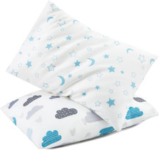 Toddler Pillowcase 2 Pack with Envelope Closure,Silky Soft Microfiber 13" x 18"