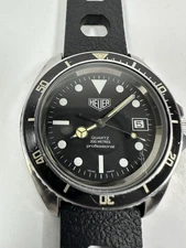 Heuer Professional 1000 980.006 Quartz Diver Watch Black Dial Date 40mm