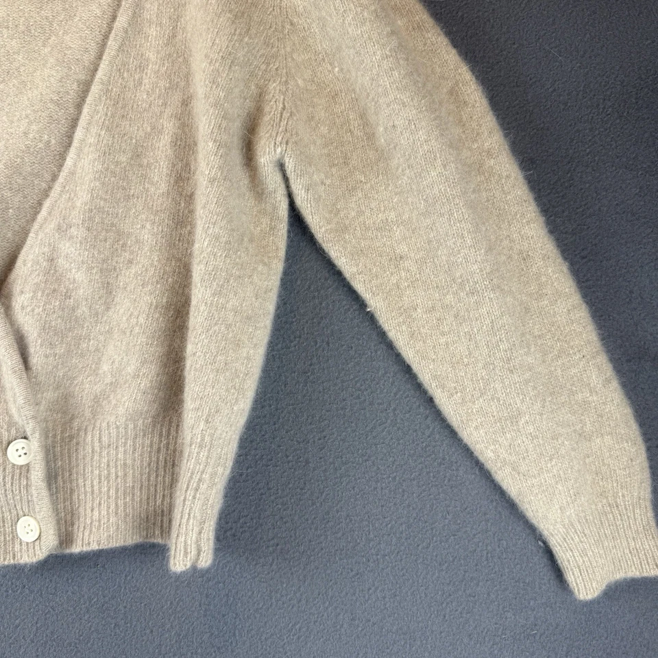 Suéter Cárdigan Valerie Stevens Luxury M Marfil Lana de Cordero Angora Cabello de Conejo Foto 2 de 4