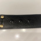 Gucci GG Web Belt Black Leather 80/32 Red Green Stripe Gold Buckle Authentic — photo 5