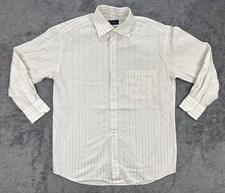 Canali Shirt Mens 17 XL Stripe Button Up Long Sleeve Dress Italy