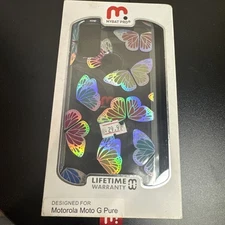Mybat PRO For Motorola G Pure 2022 - Pro Mood Series Case Clear Butterfly