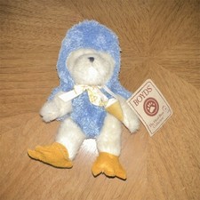 Boyds The Head Bean Collection Plush Bear Blue Outfit Teddy 1998