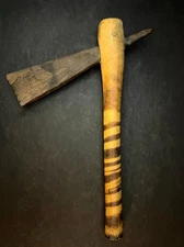 SPIKED WAR CLUB-TOMAHAWK Authentic Native American Antique Hand Carved