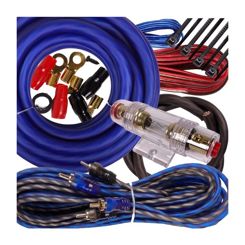 Gravity Complete 2600W 4 Gauge Amp Kit Amplifier Install Flexible Wiring 