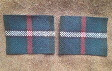 2  Two WW2 British Army seaforth Highlanders 2nd bn, tartan arm patches badges