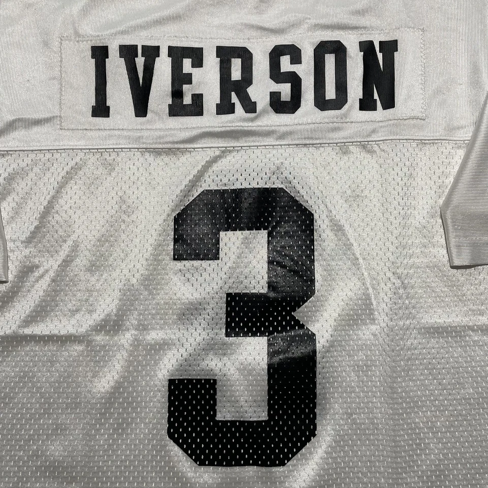 Vintage Allen Iverson Football Jersey Shirt Mens 2XL NBA Reebok 90s Y2K RARE - Image 2 of 4