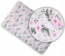 Lenzuolo con angoli in cotone per lettino 160x80 cm - disegno rosa rosa