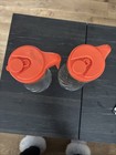 2 Vintage Glass Tang Pitchers by Anchor Hocking with Orange Lid 1970s Swirl 1 QT — photo 2