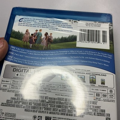 The Sound of Music 50th Anniversary Blu-Ray DVD Digital HD New