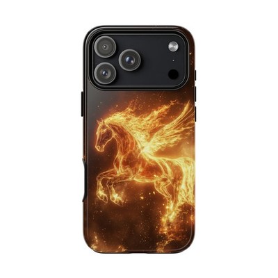 For iPhone / Galaxy / Pixel | Phone Ink Case - Fire Pegasus Roaring Flames
