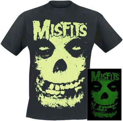 Misfits T-Shirt Herren Splat Art - Glow In The Dark schwarz