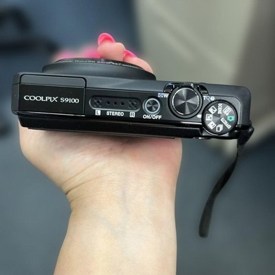 Nikon COOLPIX S9100 Black Digital Camera 12.1MP 18x Optical Zoom