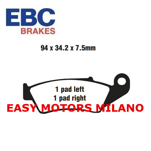 FA185R EBC Paire Plaquettes de Frein Avant Honda Crf X 250 Cc 2004- - Photo 1/1