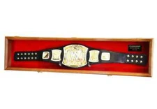 Wrestling Belt Display Case Walnut Kid 44" Child Wood WWE Championship Cabinet