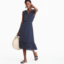 J. CREW DRESS, CAP SLEEVE,  RUFFLE HEM, M