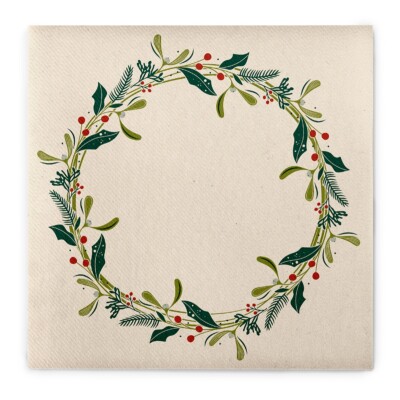 Airlaid Serviette Isabell in Pebble Stone, 40 x 40 cm, 50 Stück - Xmas Weihnacht