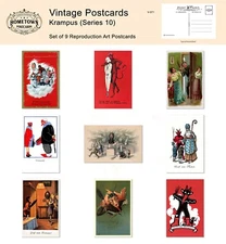 Krampus (Series 10) Lot of 9 Rare Antique Repro Postcards