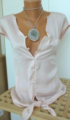 Heine B.C Bluse Shirt Gr. 44 Kurzarm Wickeloptik vorne (2680) Vokuhila NEU