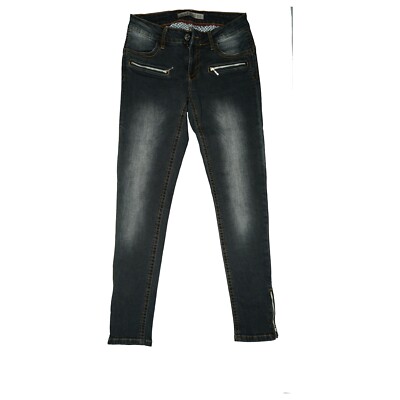 Blue Fuoco Alicia Jeans Pantaloni Donna Aderente Skinny Gamba Zip