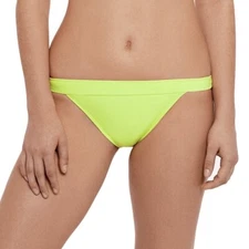 SO Juniors Banded Hipster Swim Bottoms XL New with Tags Hot Yellow Rib Stretch