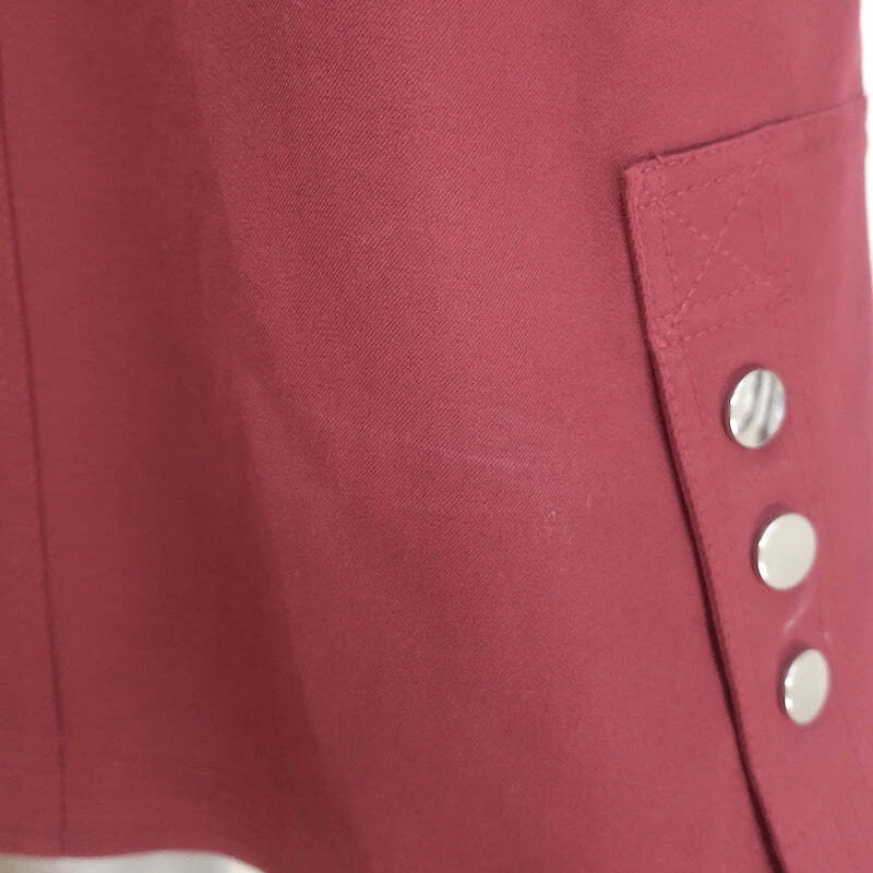 Mini Vestido Derek Lam 10 Crosby Sin Mangas Utilitario Borgoña Elástico Algodón Talla 6 Foto 3 de 4