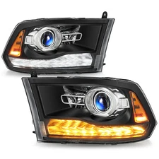 Left&Right Upgrade Headlight For 2009-2018 Dodge Ram1500 10-18 2500 3500 New LED