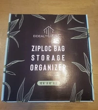 Eideal Home Bamboo Ziploc Bag Storage Organizer