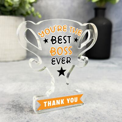 Geschenk für den besten Boss aller Zeiten Trophäe Andenken Plakette Ornament Geschenk