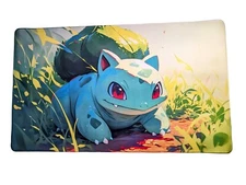 Bulbasaur CCG Playmat - Pokemon Blue TCG Playmat Pokemon Bulbasaur Game Mat 24in