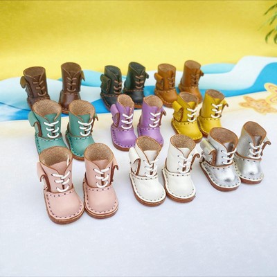 Shoes Blythe Doll Flat Cowhide High Boots Handmade Ymy Licca Azones Ob24 Fr Toys